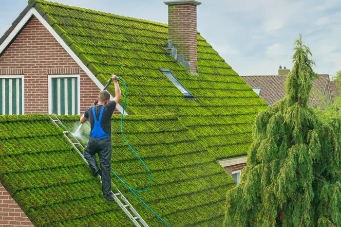 Limpieza de musgo en tejados en Santander 39001 y mantenimiento de canalones